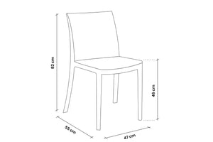 SEDIA IN POLIPROPILENE 'MATRIX' bianco  - BICA