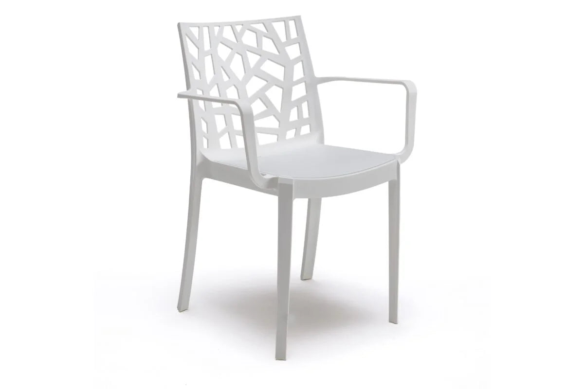 SEDIA IN POLIPROPILENE 'MATRIX ARMCHAIR' bianco  - BICA