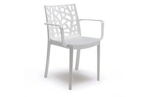 SEDIA IN POLIPROPILENE 'MATRIX ARMCHAIR' bianco  - BICA