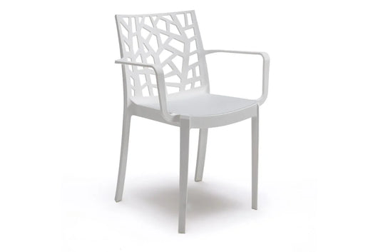 SEDIA IN POLIPROPILENE 'MATRIX ARMCHAIR' bianco  - BICA