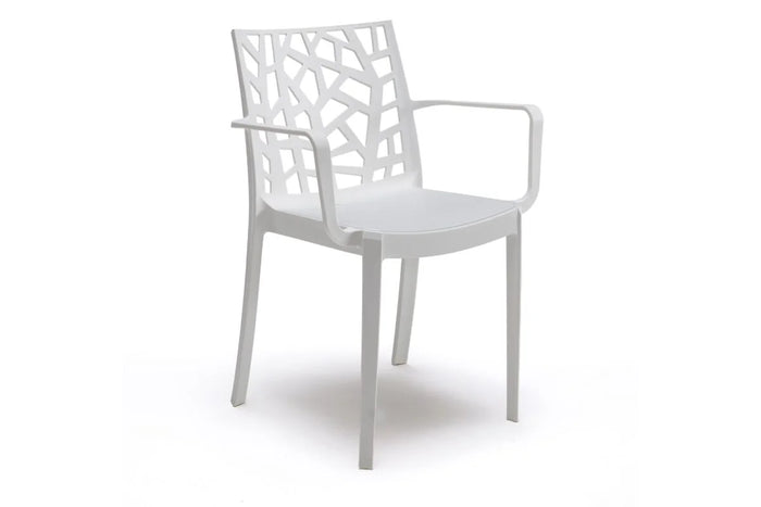 SEDIA IN POLIPROPILENE 'MATRIX ARMCHAIR' bianco  - BICA