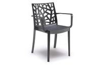 SEDIA IN POLIPROPILENE 'MATRIX ARMCHAIR' grafite  - BICA