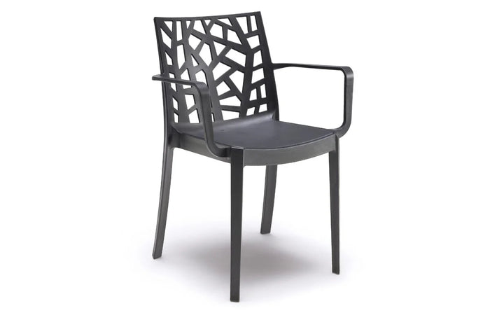 SEDIA IN POLIPROPILENE 'MATRIX ARMCHAIR' grafite  - BICA