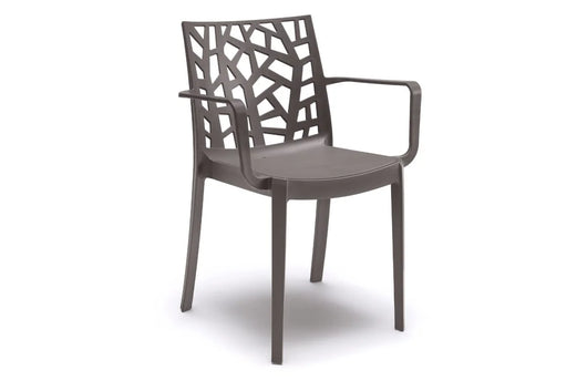SEDIA IN POLIPROPILENE 'MATRIX ARMCHAIR' taupe  - BICA