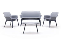 SET DA GIARDINO POLIPROPILENE 'LUXOR' grigio/antracite  - BICA