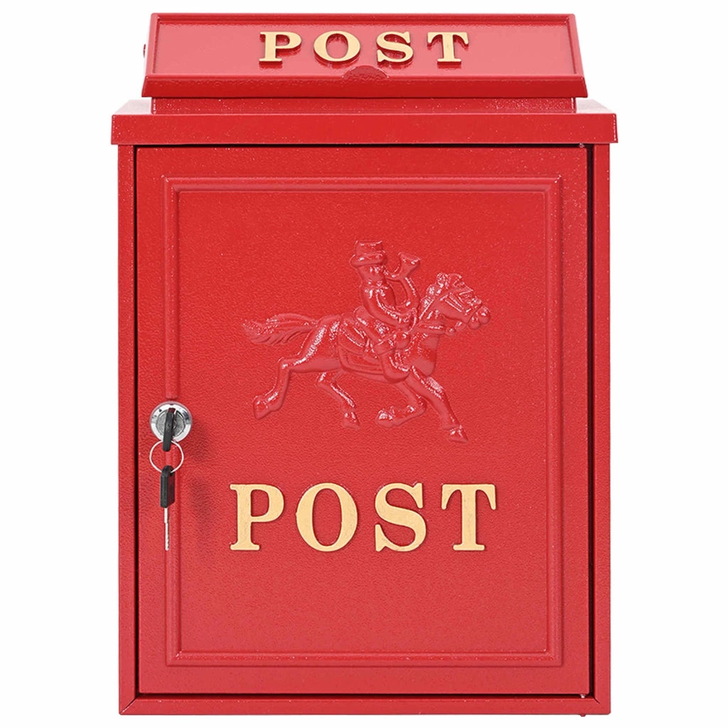 Cassetta Postale da Muro con porta Rosso 29 x 13 x 41 cm 42023498