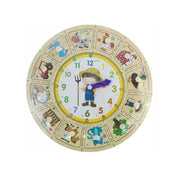 OROLOGIO EDUCATIVO LEGNO BAMBINI animali PUZZLE GIOCO METODO MONTESSORI 53767