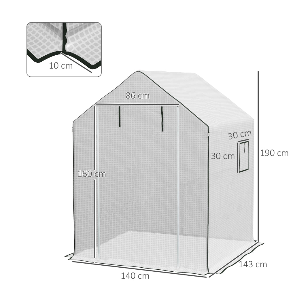 TELO SERRA Rinforzato 140 x 143 x 190 cm in plastica bianca