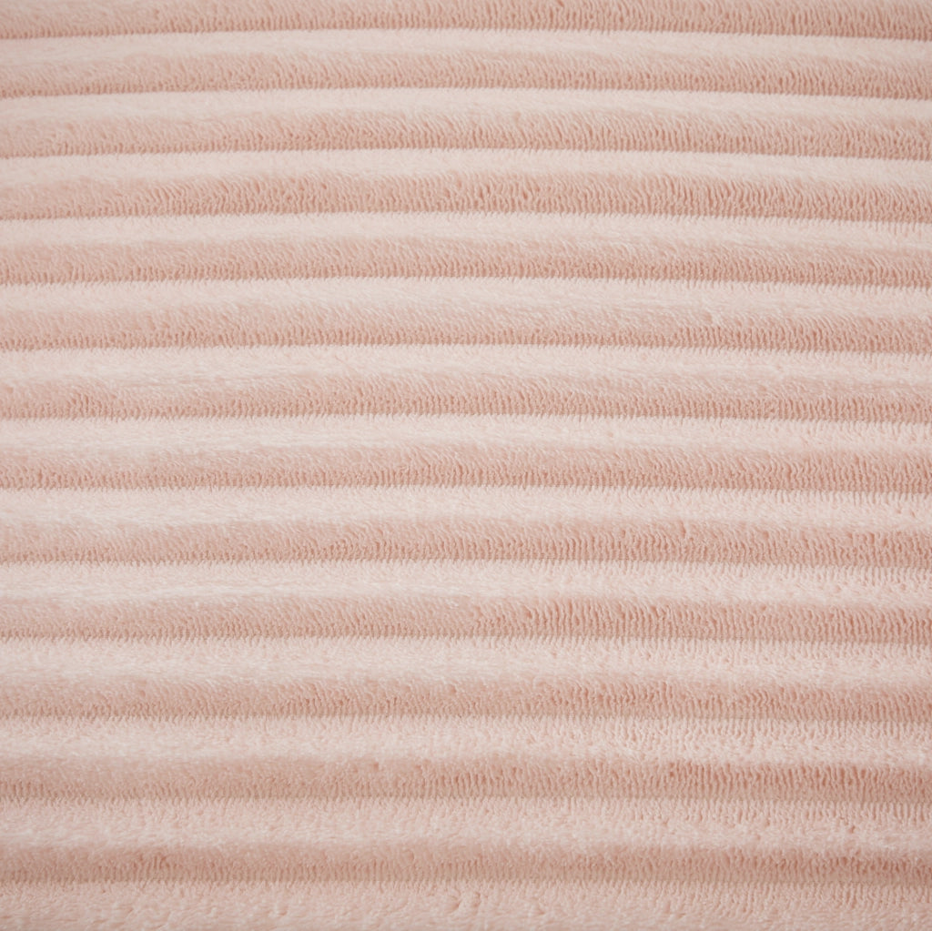 Divano chaise longue in tessuto a coste rosa, senza montaggio