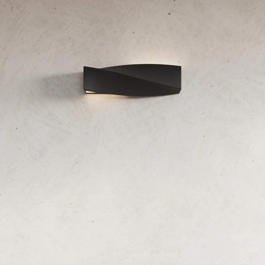 Applique DELTIO nera ceramica/vetro E27 Pure Lume IP20