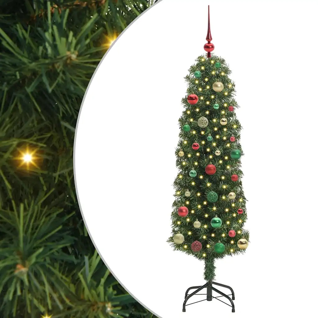 Albero di Natale Artificiale-Albero Natalizio con 150 LED Verde 150 cm 673228