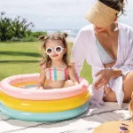 PISCINA GONFIABILE BABY TONDA 3 ANELLI  13 ANNI  cm.61x22h.  capienza lt.28  peso kg.0,5(57107)    INTEX