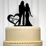 Decorazione per Torta di Matrimonio - Nero Acrilico - 18 x 26 cm - Decorazione Romantica per Torta di Matrimonio