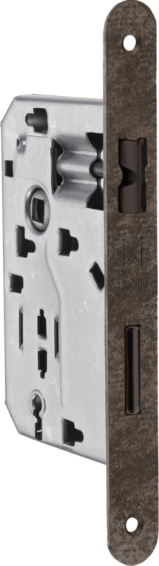 Bonaiti SERRATURA LEGNO PATENT INF. B/TONDO Art. 042T - bronzato verniciato E.40