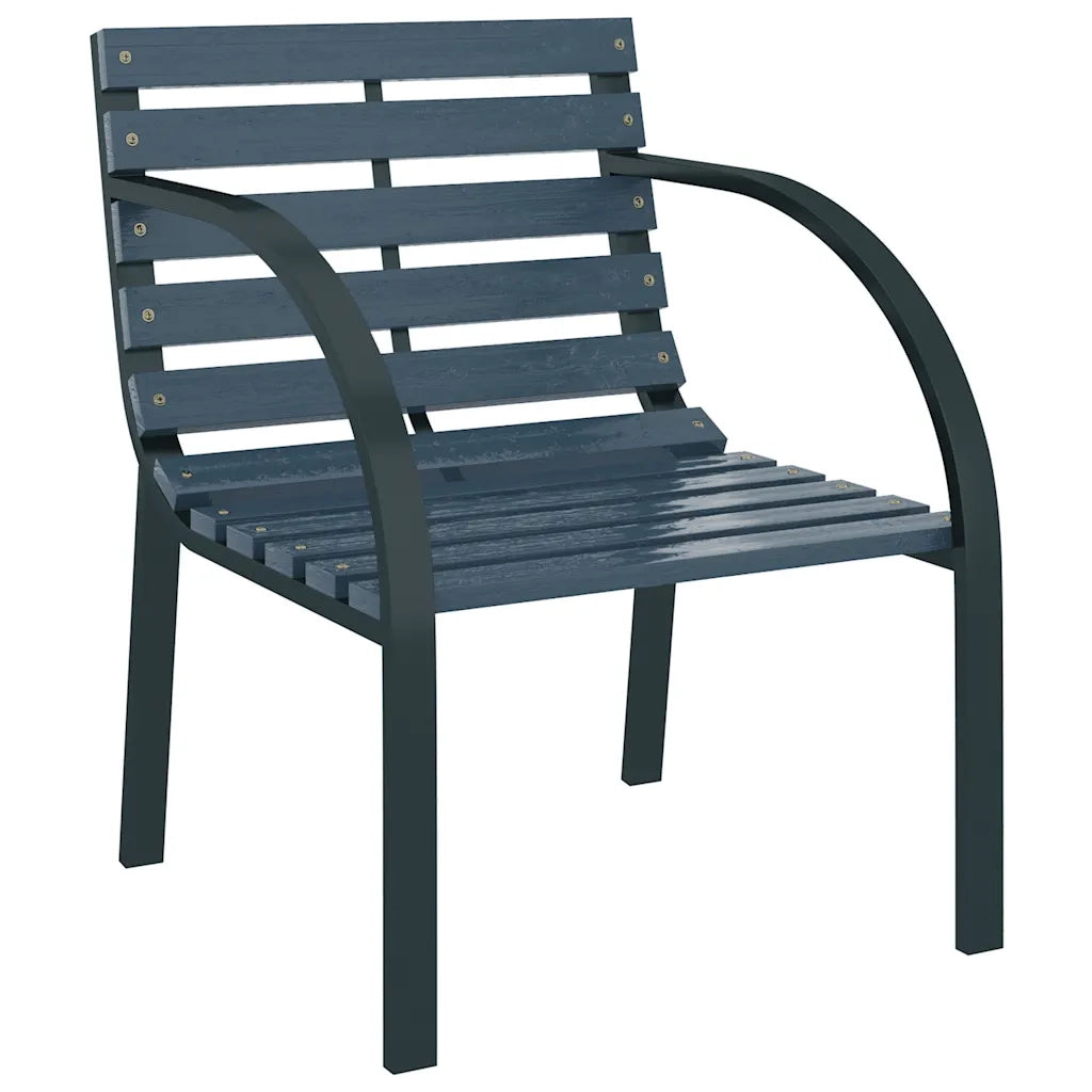 Sedie da Giardino 2 pz | Sedie da Esterno Grigie in Legno