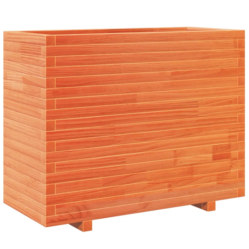 Fioriera Giardino Marrone Cera 90x40x72,5cm Legno Massello Pino