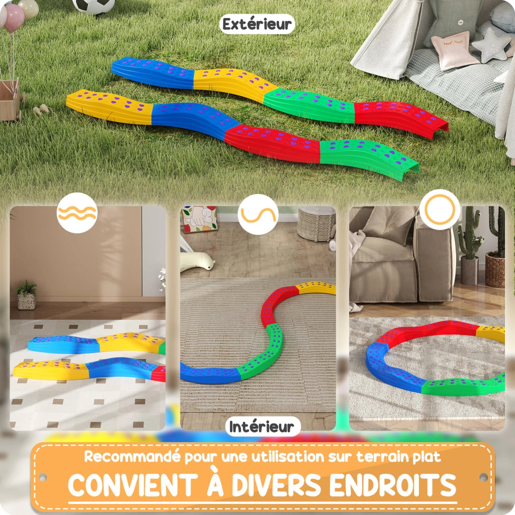 Ponte di equilibrio per bambini ¨C zephmum ¨C 8 pietre, superficie antiscivolo