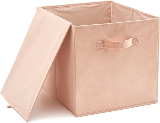 Cassetti di archiviazione per cucina, cassetti di archiviazione portatili in plastica per bambini, organizzatore di giocattoli, Rosa, Set da 4 (33 x 37 x 33 cm)