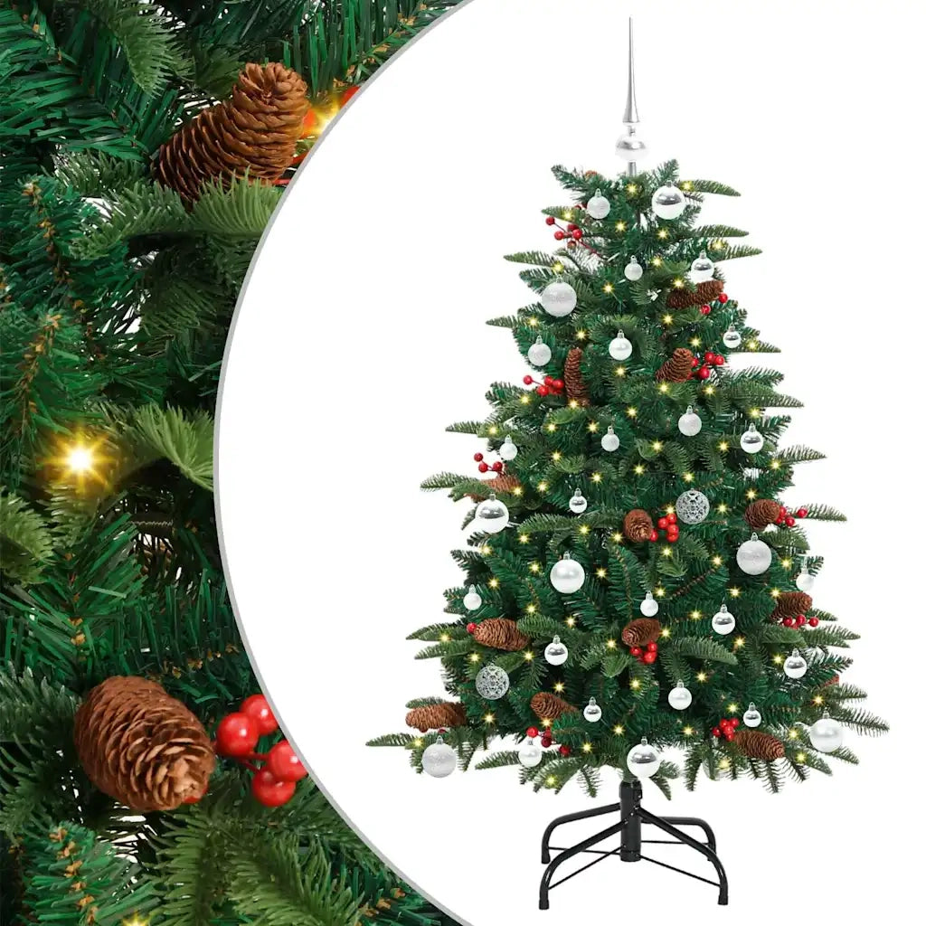 Albero di Natale Artificiale-Albero Natalizio con 150 LED Verde 150 cm 793270