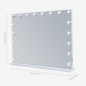 Specchio trucco con luci da parete 80x58cm - Altoparlante Bluetooth