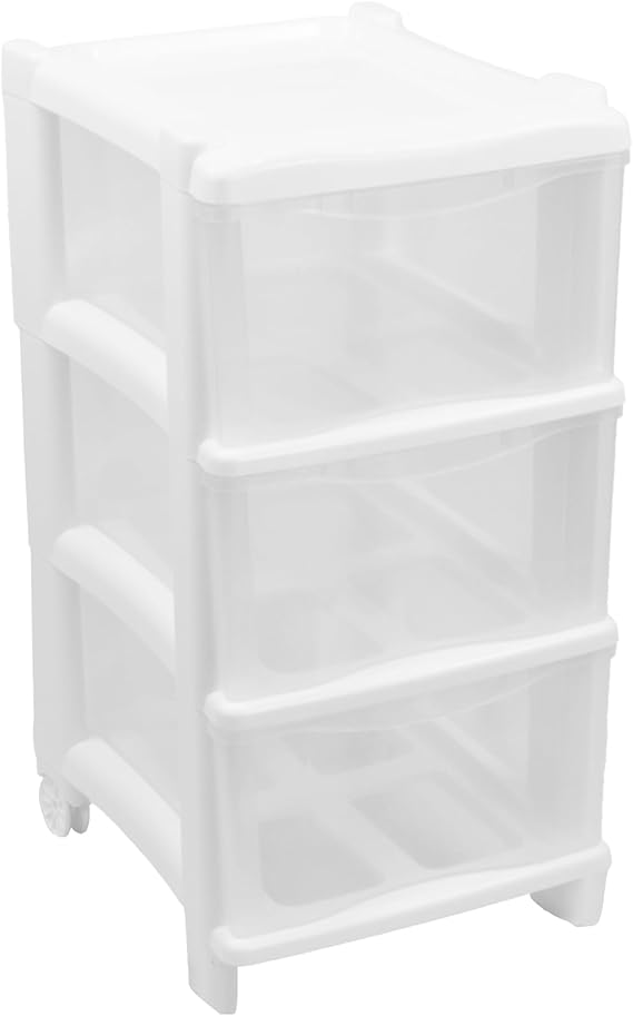 CASSETTIERA UNIVERSALE 'ESSENTIAL' 3 Cassetti, 29,5x36x59,5 cm - Col. Bianco - GIO' STYLE