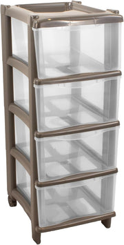 CASSETTIERA UNIVERSALE 'ESSENTIAL' 4 Cassetti, 29,5x36x76 cm - Col. Antracite - GIO' STYLE