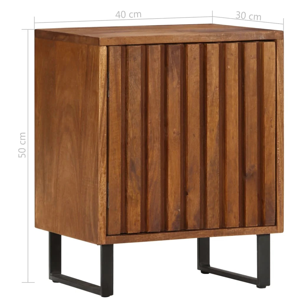 Comodino cassettiera mobile da camera da letto 40x30x50 cm legno massello di mango 1402120