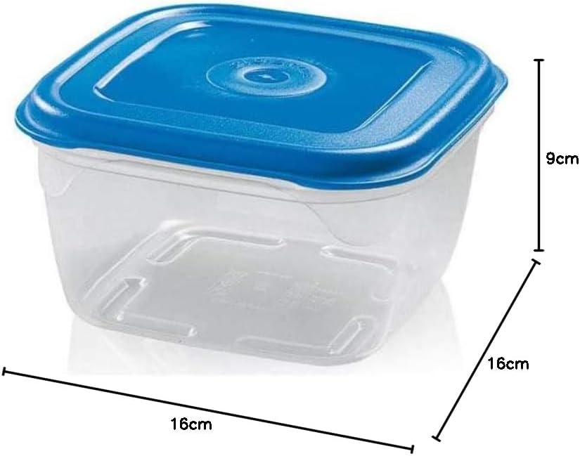 CONTENITORE PER ALIMENTI 'ERMETICI' Mod. Quadro, 1,5 lt - 16x16x9 cm - GIO' STYLE