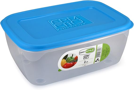 CONTENITORE PER ALIMENTI 'ERMETICI' Mod. Rettangolare, 2 lt - 23x16x11 cm - GIO' STYLE