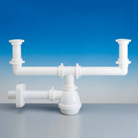 SIFONE 2 VIE SENZA PILETTA PER LAVELLO IN ACCIAIO/CERAMICA 11/2ø40   LIRA SPA