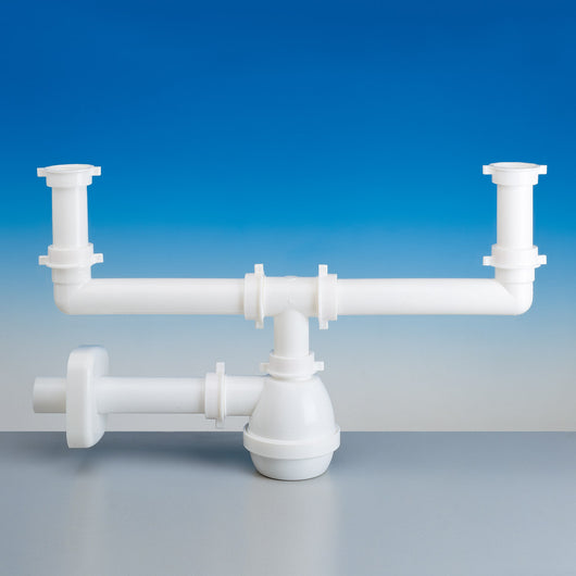 SIFONE 2 VIE SENZA PILETTA PER LAVELLO IN ACCIAIO/CERAMICA 11/2ø40   LIRA SPA