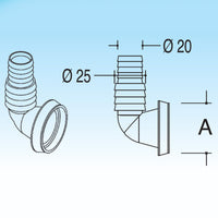 PORTAGOMMA CURVO PER TUBI D. 20-25- Diam. 40- LIRA- pezzi 1