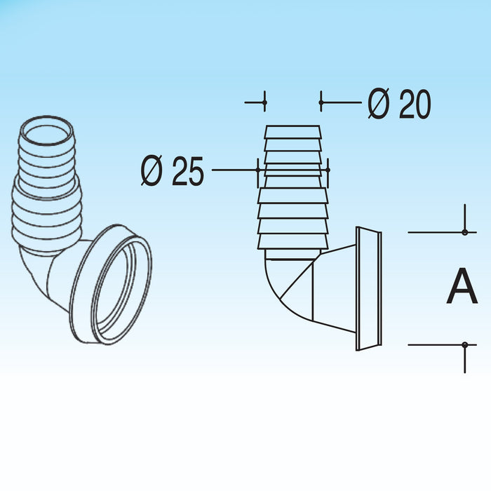 PORTAGOMMA CURVO PER TUBI D. 20-25- Diam. 40- LIRA- pezzi 1