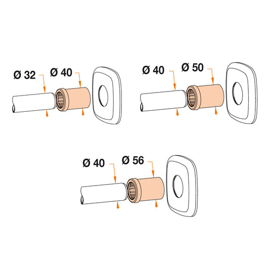 ADATTATORE con OR diametro 32X40 Diam. 32 x 40 mm LIRA