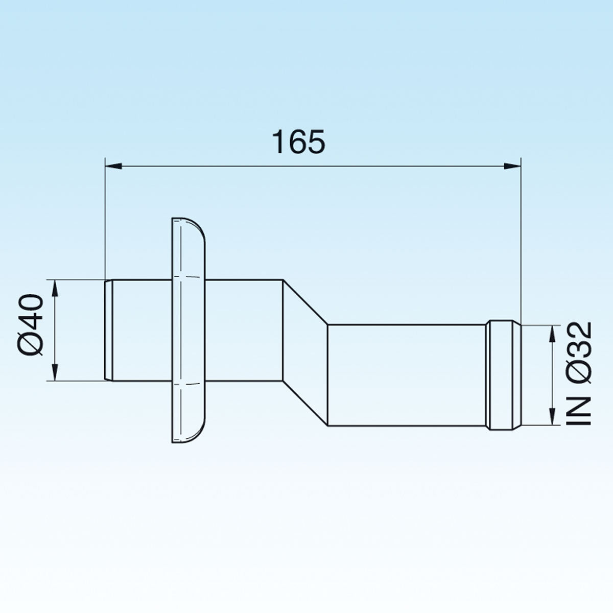 ADATTATORE ECCENTRICO DIAMETRO 32X40- Diam. 32 x 40 mm- LIRA