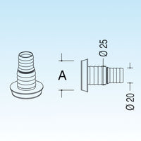 PORTAGOMMA PER TUBI D. 20-25- Diam. 40- LIRA