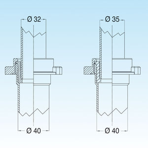 RIDUZIONE MORBIDA IN PVC DIAM. 40 x 32 GRIGIA- Diam. 40 x 32- LIRA- pezzi 1