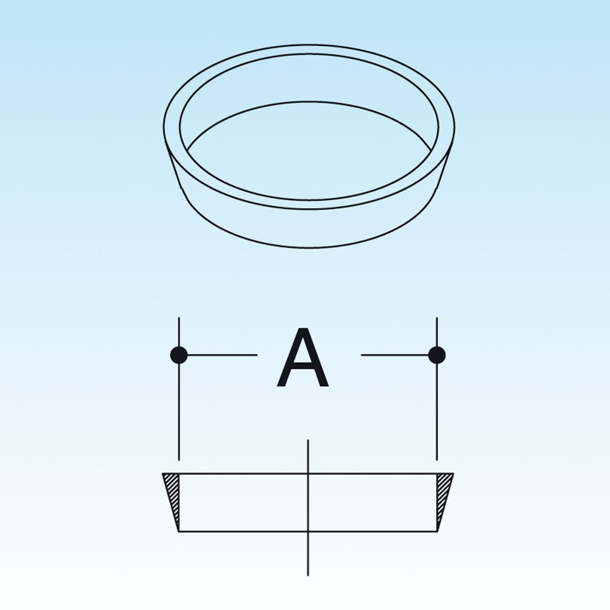 GUARNIZIONE TRONCO-CONICA IN PP- Diam. 40 mm- LIRA- pezzi 1