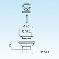PILETTA GATTINARA COMPLETA PER LAVELLO CON FORO DM 60- LIRA- pezzi 1