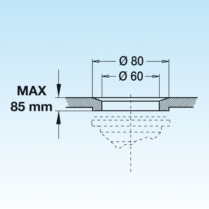 PILETTA GATTINARA COMPLETA PER LAVELLO CON FORO DM 60- LIRA- pezzi 1