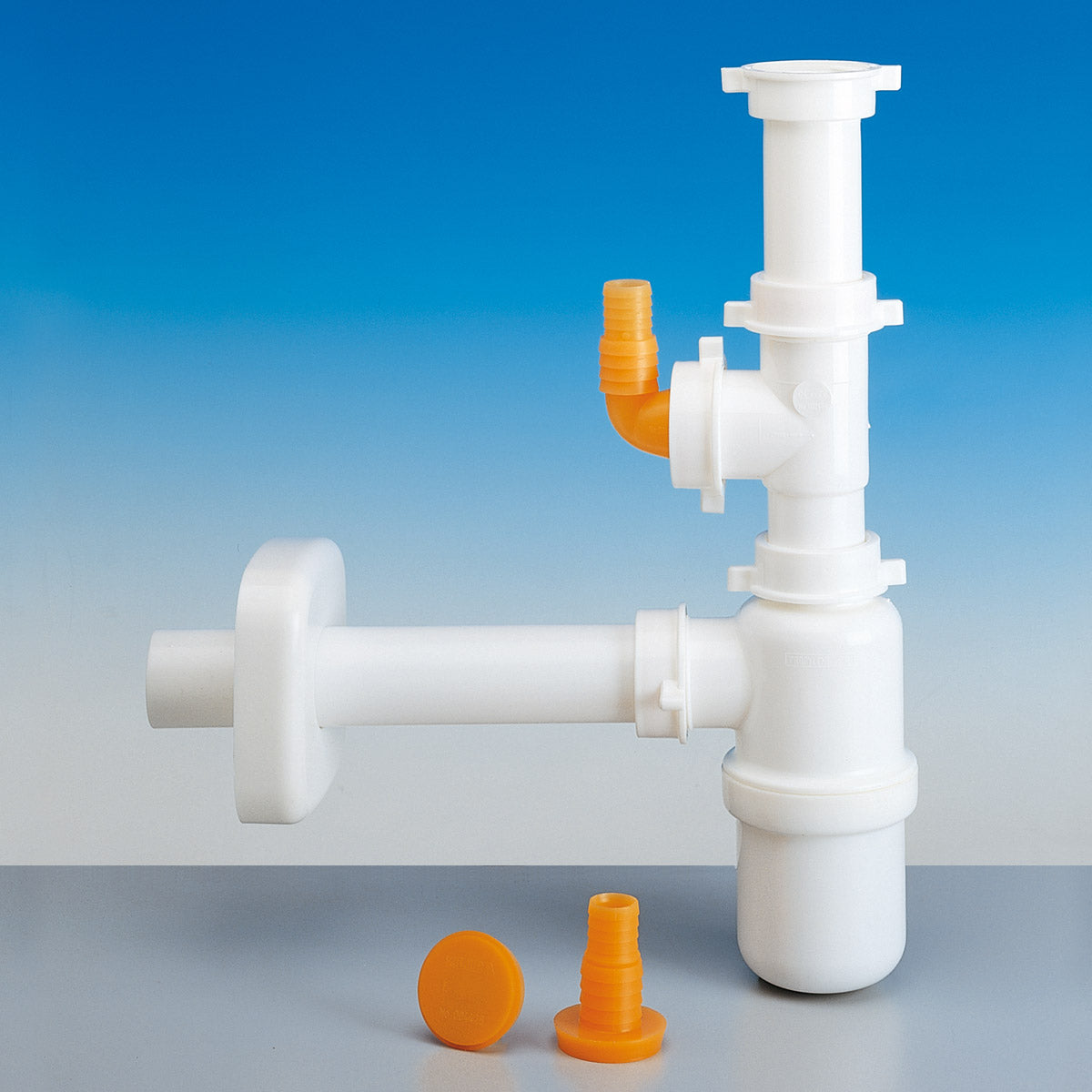 SIFONE A BOTTIGLIA PER LAVELLO 1V CON ATTACCO LAVASTOVIGLIE ORIZZ- 11/2  D.40 1 vasca- LIRA- pezzi 1