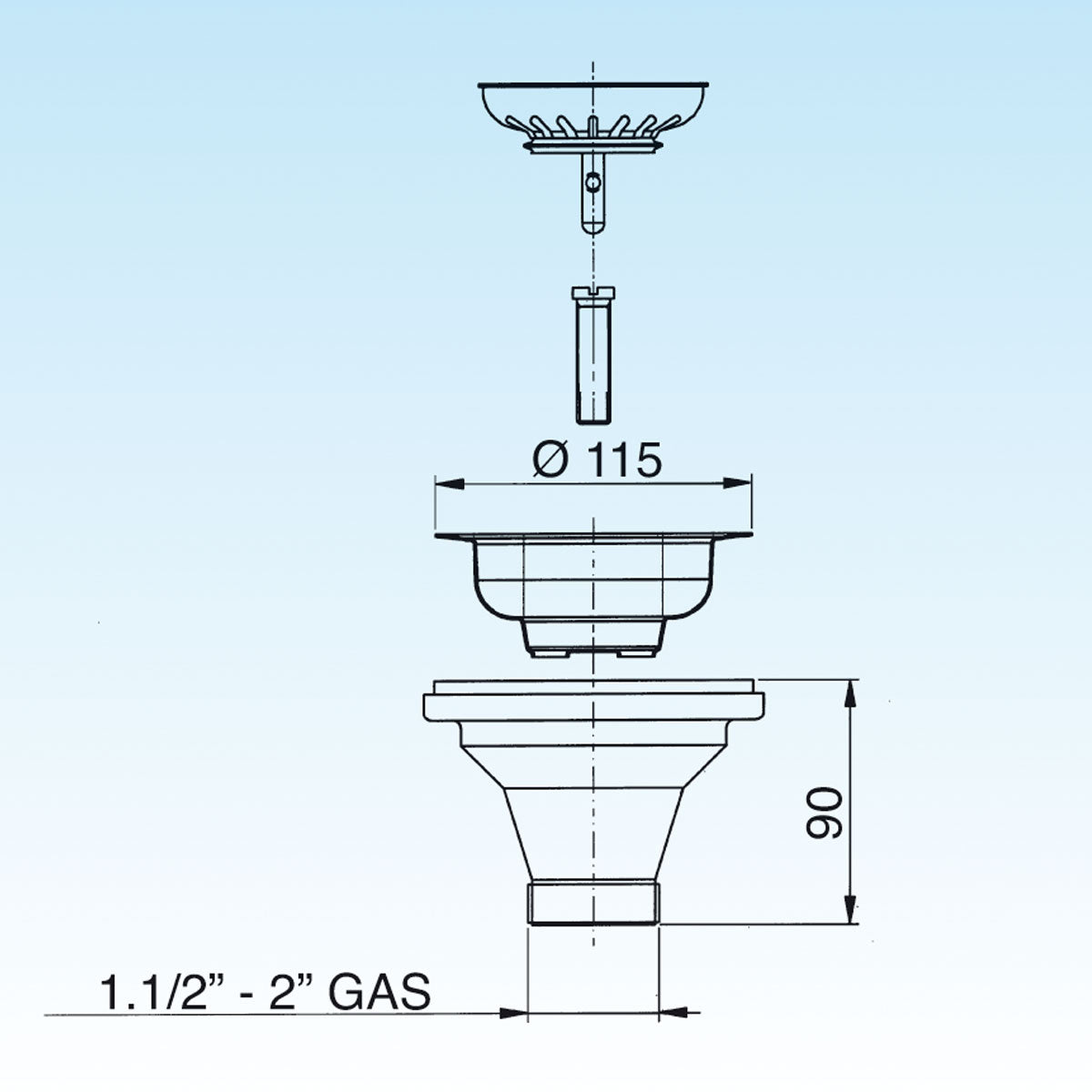 PILETTA BASKET UNIVERSALE SENZA TROPPO PIENO- Diam. 90- LIRA- pezzi 1