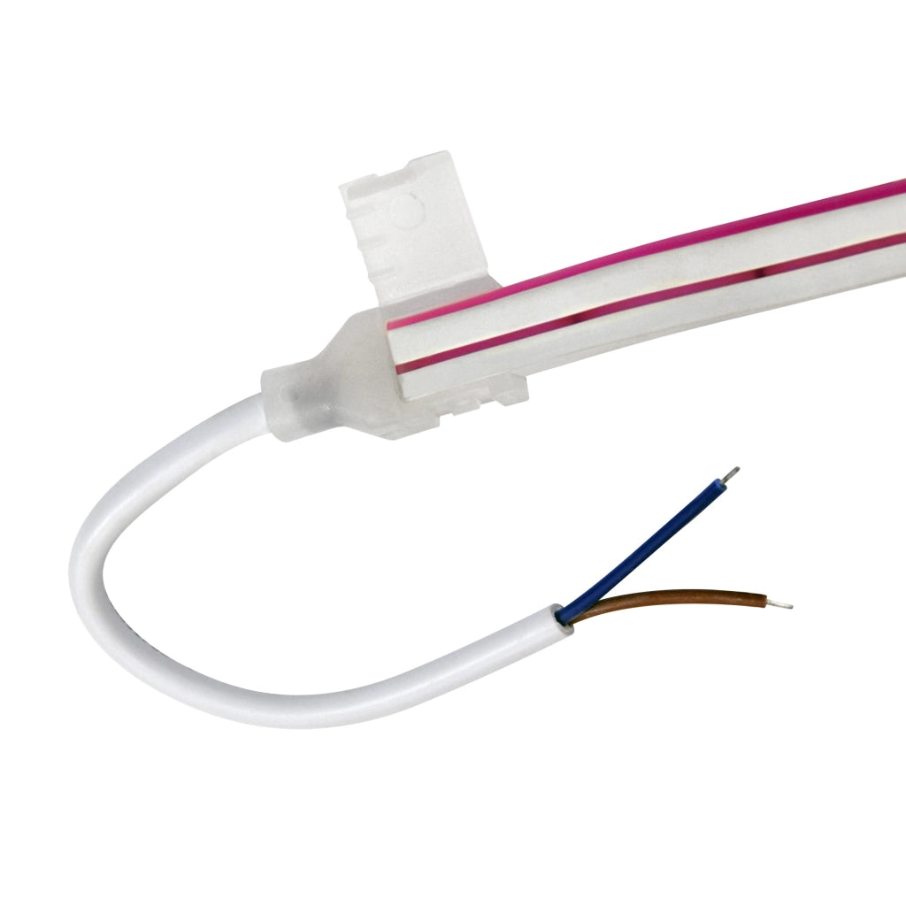 Connettore alimentazione LED Neon 12mm 2 pin 12-24V 3A Polux
