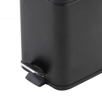 PATTUMIERA QUADRATA 3L in acciaio Nera cm 16x16 - H 25 feridras