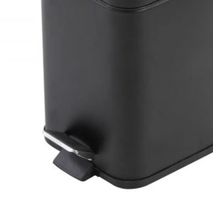 PATTUMIERA QUADRATA 3L in acciaio Nera cm 16x16 - H 25 feridras