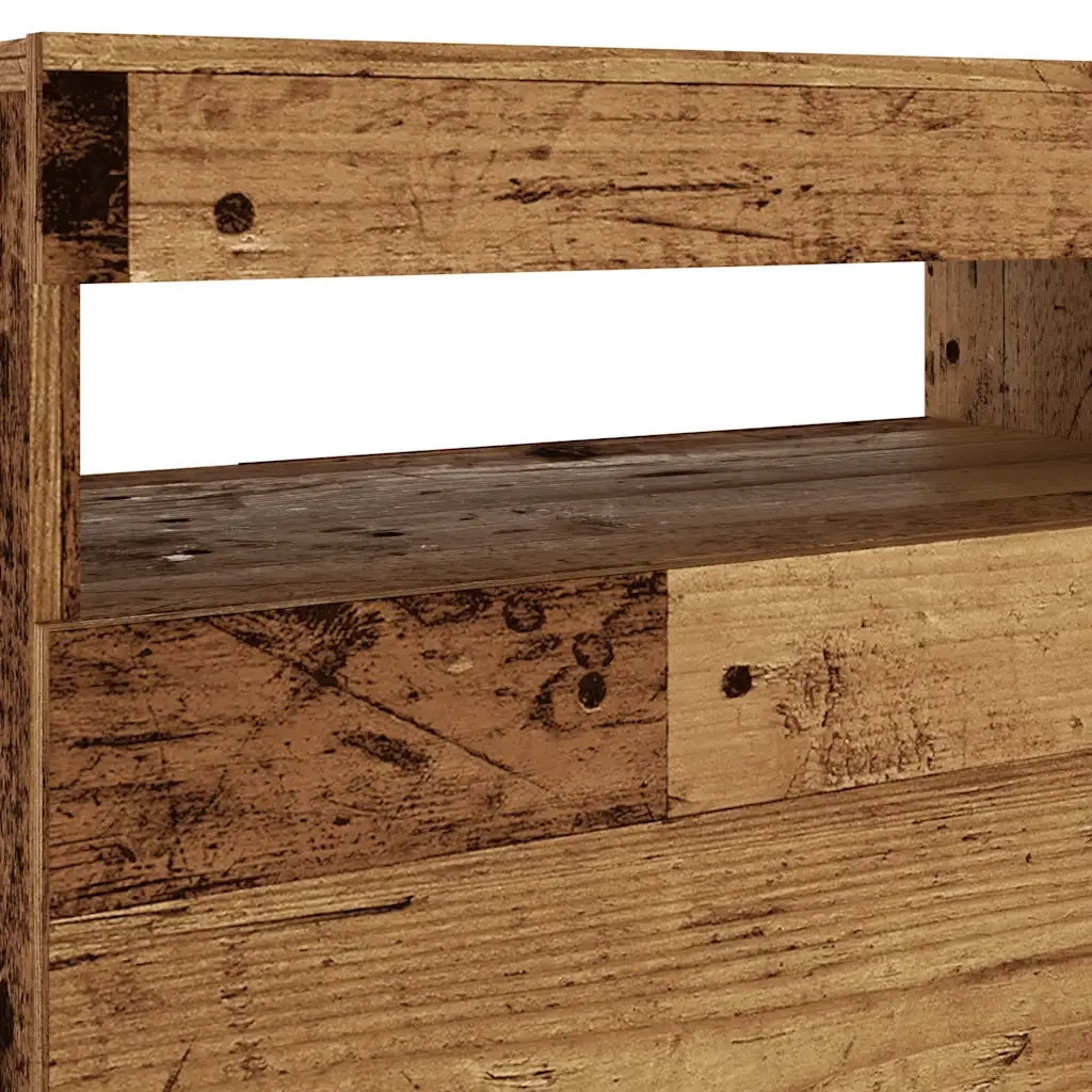 Mobile Porta TV con LED Legno Antico 120x35x40 cm Multistrato 856305