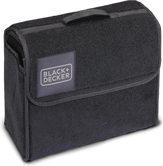 Organizzatore di bagagliaio con chiusura a clip - 29 x 15 x 30 cm - Maniglione - Nero