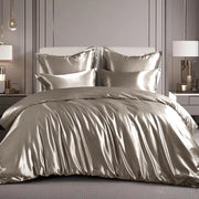 Set di coperte da letto 3 pezzi 200x200 cm - Set di coperte da letto in seta - Coperta da letto in seta 80x80 cm - Materiale lucido - Comodo per capelli e pelle