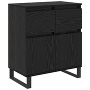 Credenza | Madia | Buffet da pranzo | Armadio da pranzo con cassetto Rovere Nero 60 x 35 x 70 cm