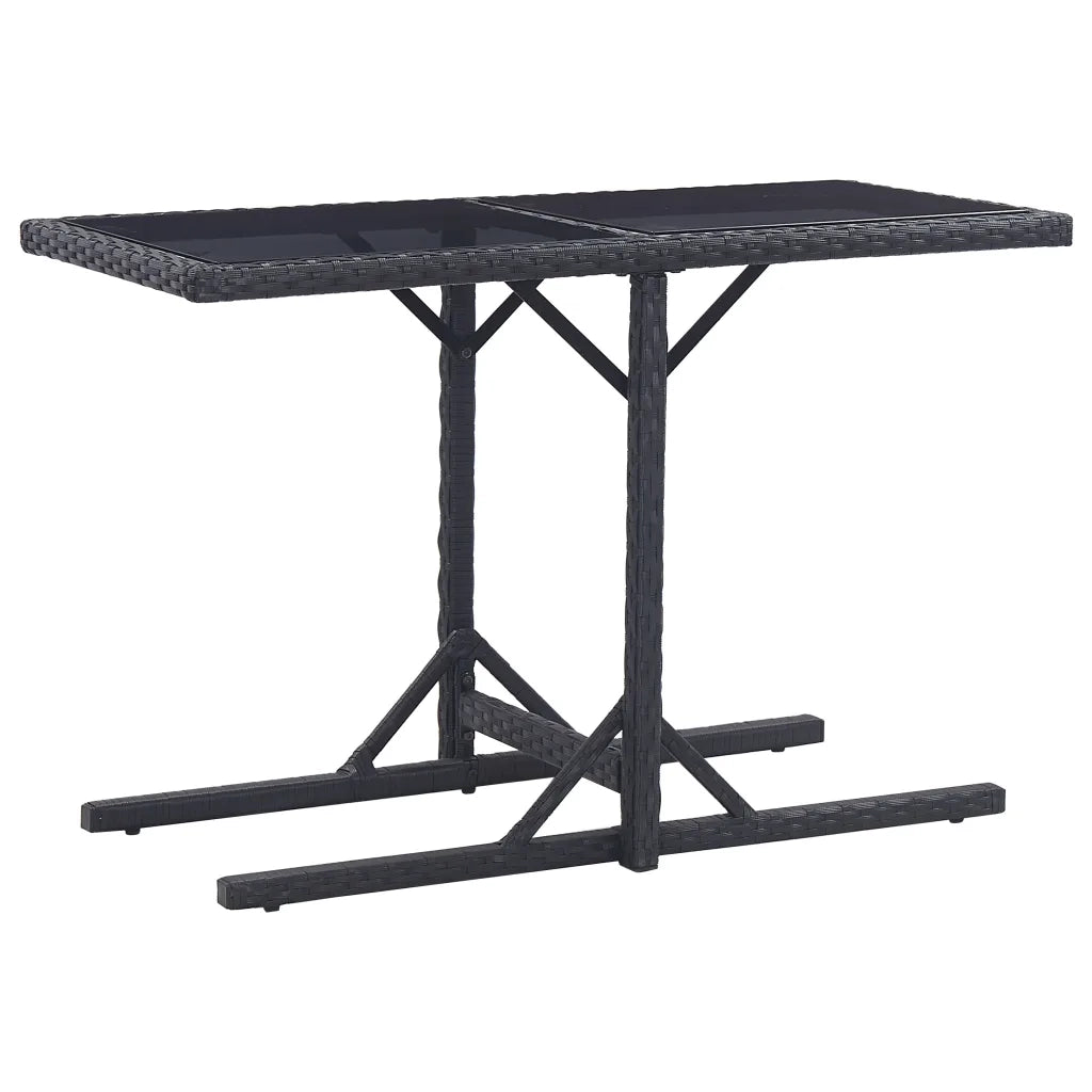 Set Mobili da Pranzo per Giardino 3 pz Nero cod mxl 35633